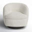 Fauteuil demi-tonneau pivotant rembourré Marcy-1452363287