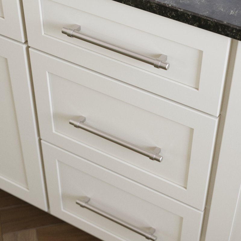 Simple Wrapped Stainless Steel Bar Cabinet Drawer Pulls (Set of 10)