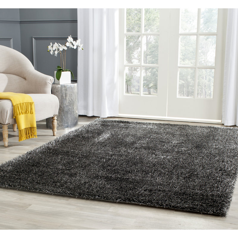 Tapis gris anthracite Arshith, Rectangle 8 pi x 10 pi