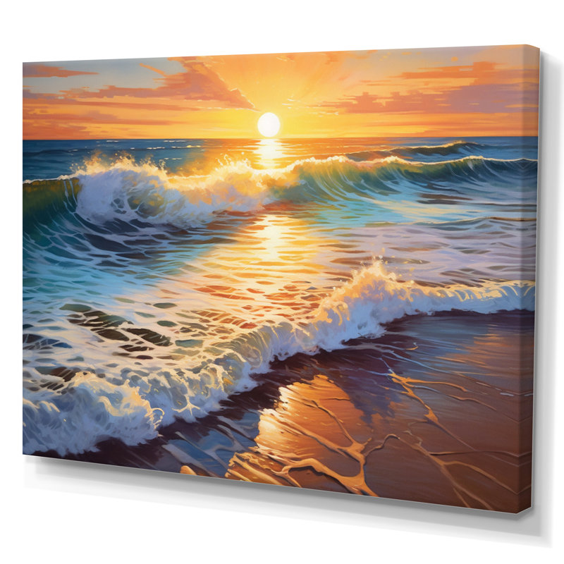 Photo de plage ensoleillée Horizons V - impression, H 30 po x l 40 po x P 1,5 po, Toile tendue