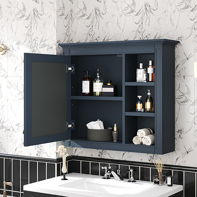 Armoire de rangement murale 30 po x 28 po, armoire de rangement murale pour salle de bain, armoire murale moderne avec miroir
