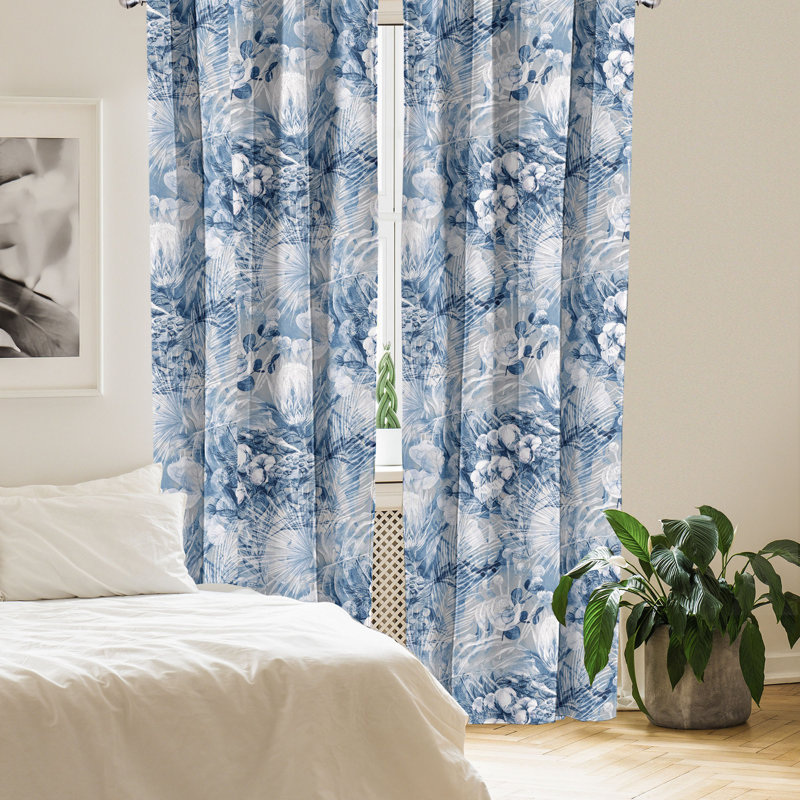 Semi Sheer Curtain Pair, 28" W x 95" L