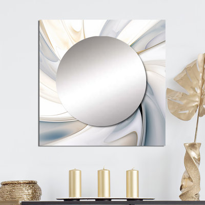 Décoration murale grand miroir blanc carré Fractal Tender Sensitive IV - Fractals