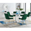 Scottsmoor Modern Halo Seat Round Dining Table Set - 6 Luxury Velvet Mid-Century Upholstered Chairs-68017895-55037845