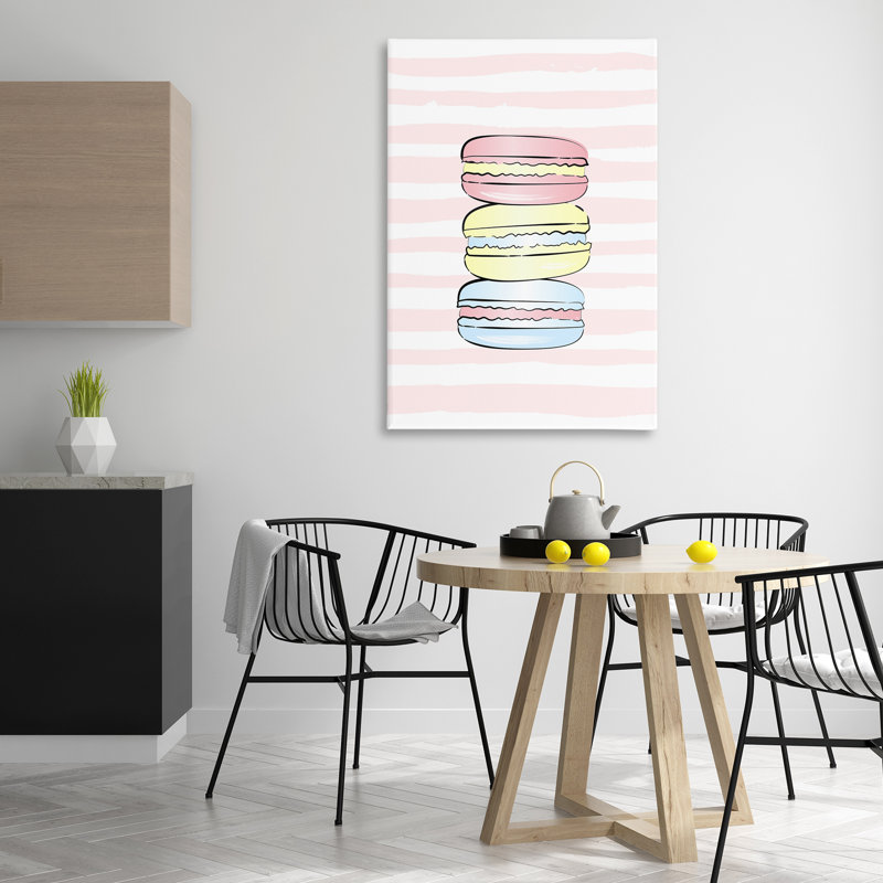 "Pink Stripes Macarons" par Martina Pavlova, H 45 po x l 30 po