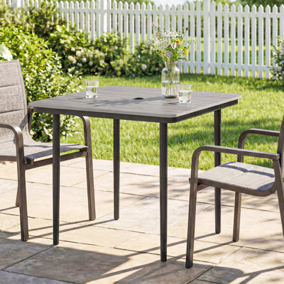 Outsunny Garden Dining Table for 4 Person Outdoor Square