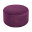 Repose-pieds rond en velours, mauve