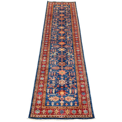 Tribal One-of-a-Kind 2'7" X 10' New Age Wool Area Rug in