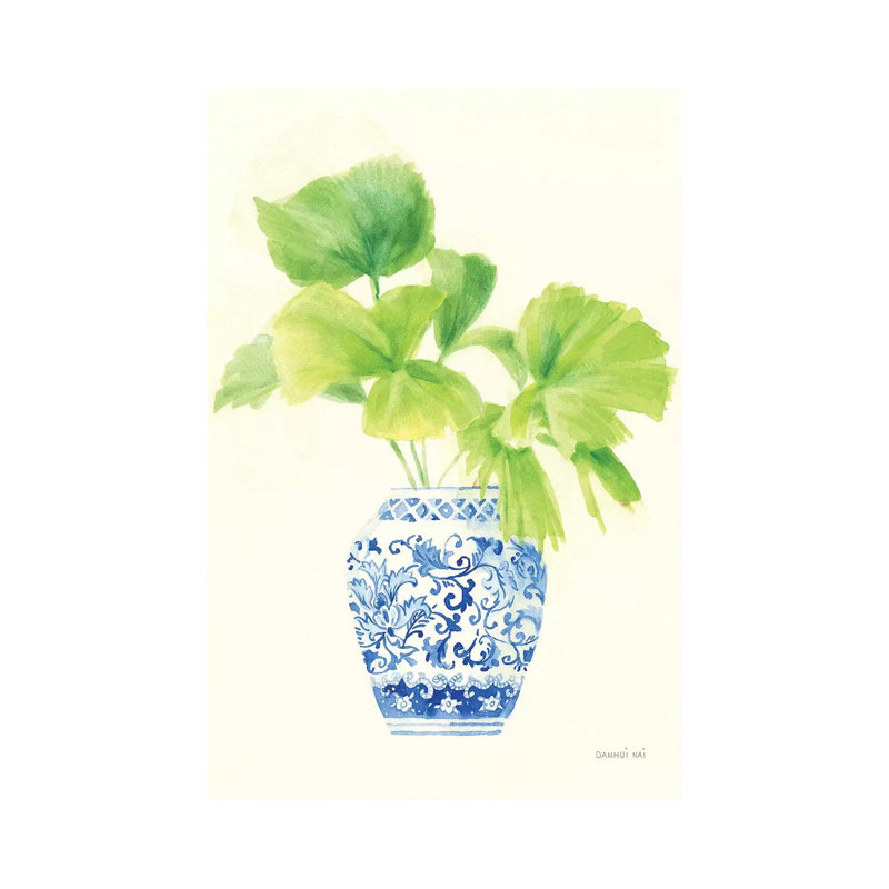 « Palm chinoiserie IV » par Danhui nai, reproduction d’art, Pas de tapis, Toile tendue, H 60 po x l 40po x P 1,5 po
