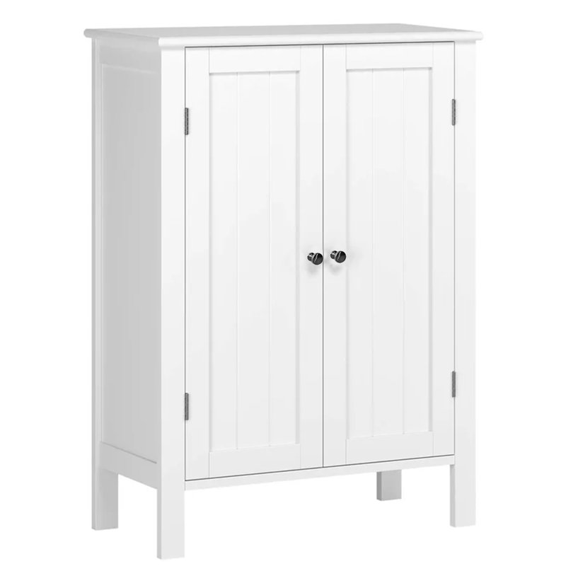 Armoire de salle de bain autoportante en bois massif Kibler