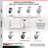 4 Piece Thermoplastic Rubber Caster Set