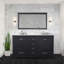 60 po X P 22 po Meuble-lavabo double D 4 portes avec plateau en marbre de Carrare-2025806474
