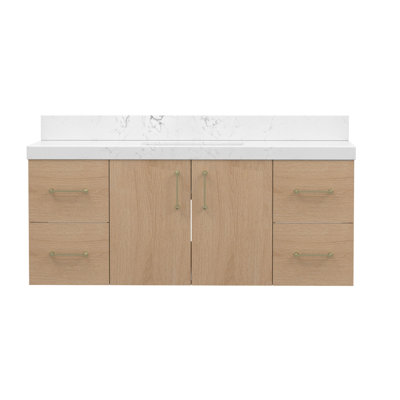 Meuble-lavabo simple 48 po avec comptoir simple Derrickson