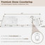 Meuble-lavabo double 60 po avec plateau en marbre d'ingénierie Shamar-1528697847