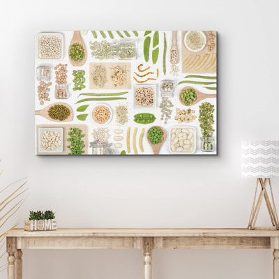 Vert, brun clair, pois, graines et haricots