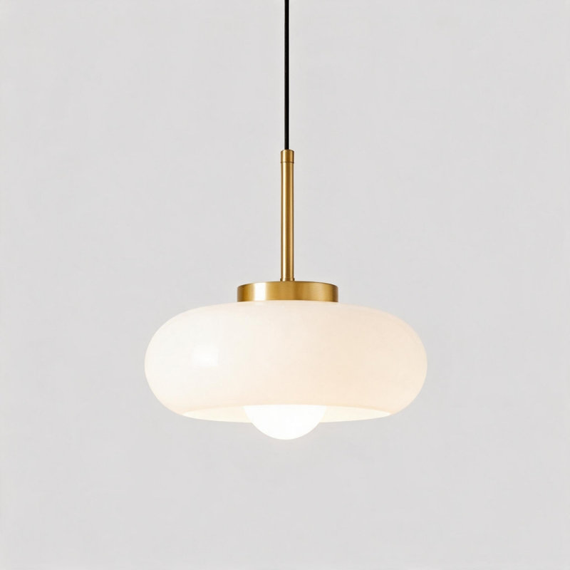 Suspension moderne en verre blanc, White