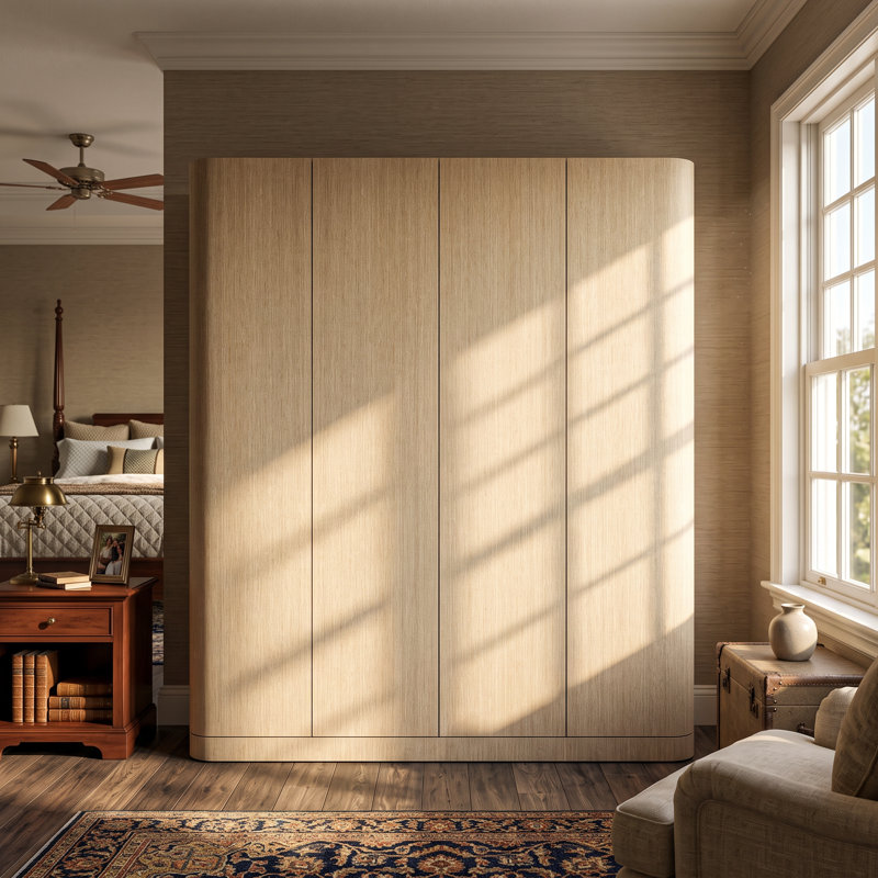 Armoire arquée 73,2 po H grain de bois