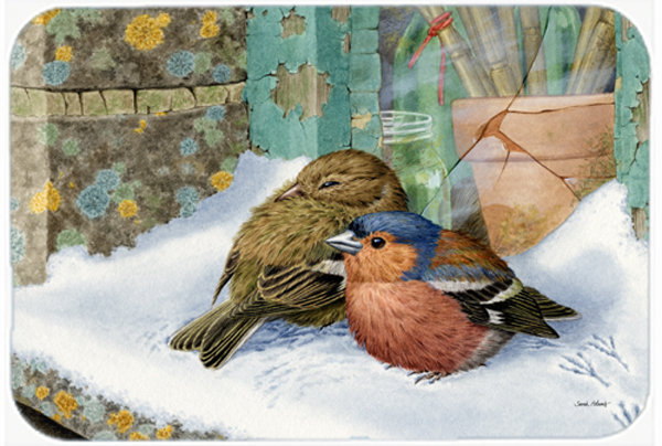 Caroline's Treasures Chaffinches Glass Cutting Board