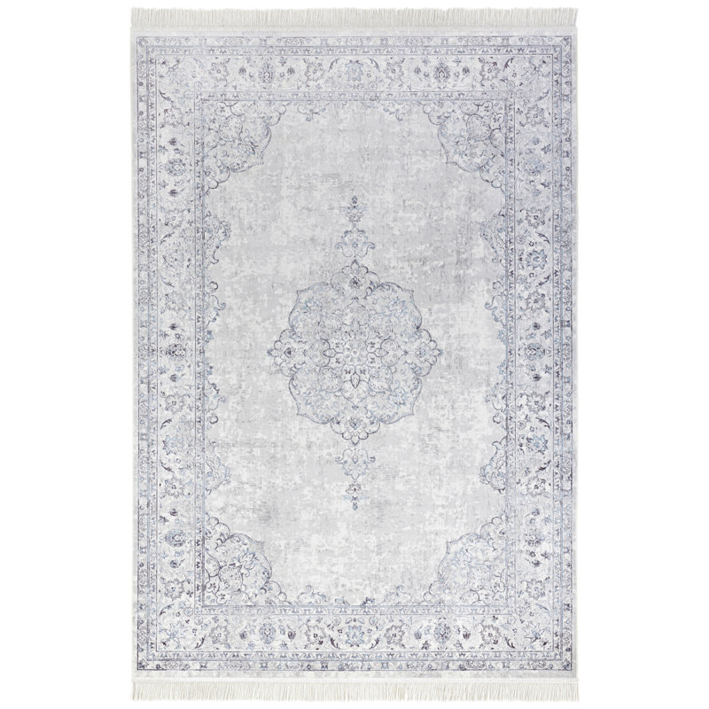 Tufted Pastel Blue Rug, Rectangle 195 x 300cm