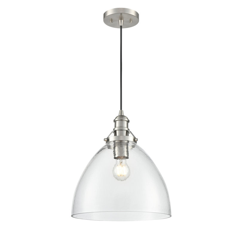 Luminaire suspendu 1 lumière Aloni, Nickel brossé