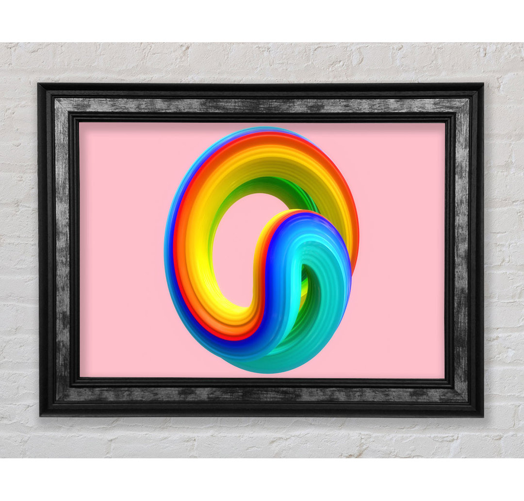 Gerahmtes Leinwandbild The Rainbow Swirl Paste