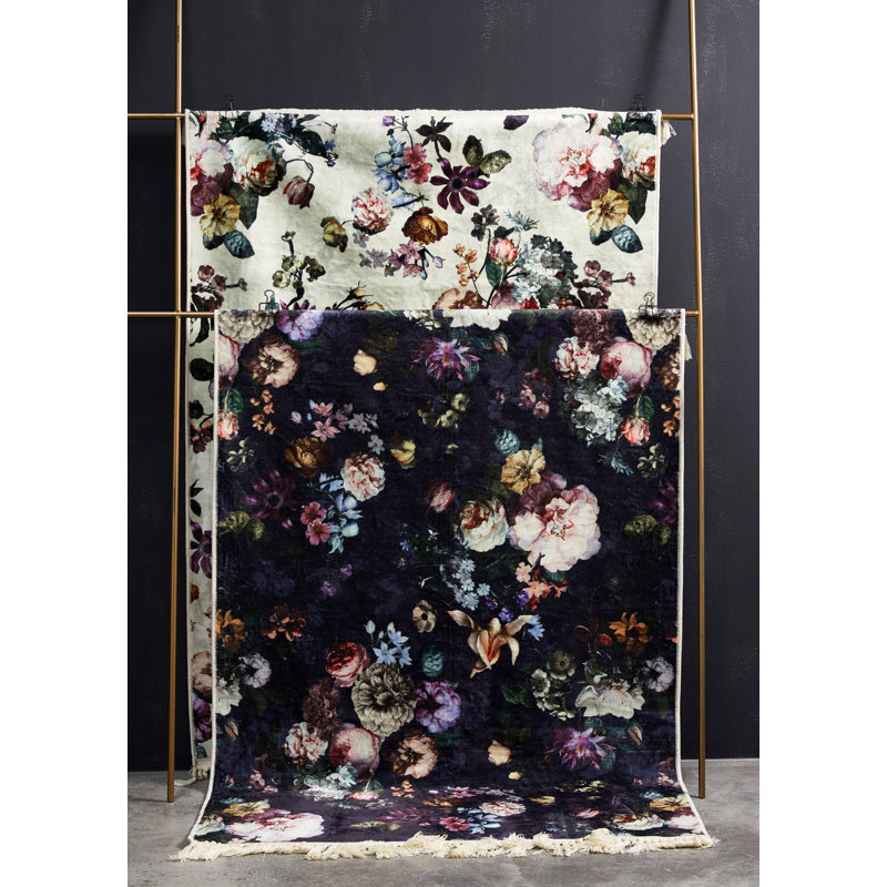 Fleur Floral Area Rug, Rectangular 120 x 180 cm