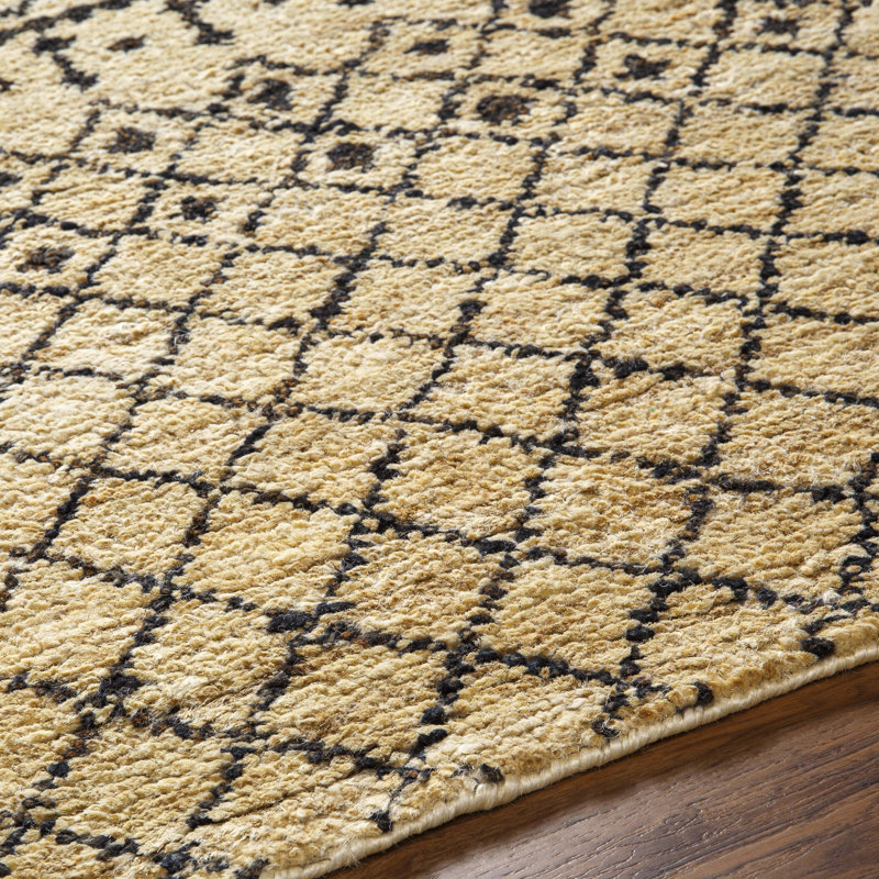Scarborough Hand Woven Jute Moroccan Area Rug, Rectangle 6' x 9'