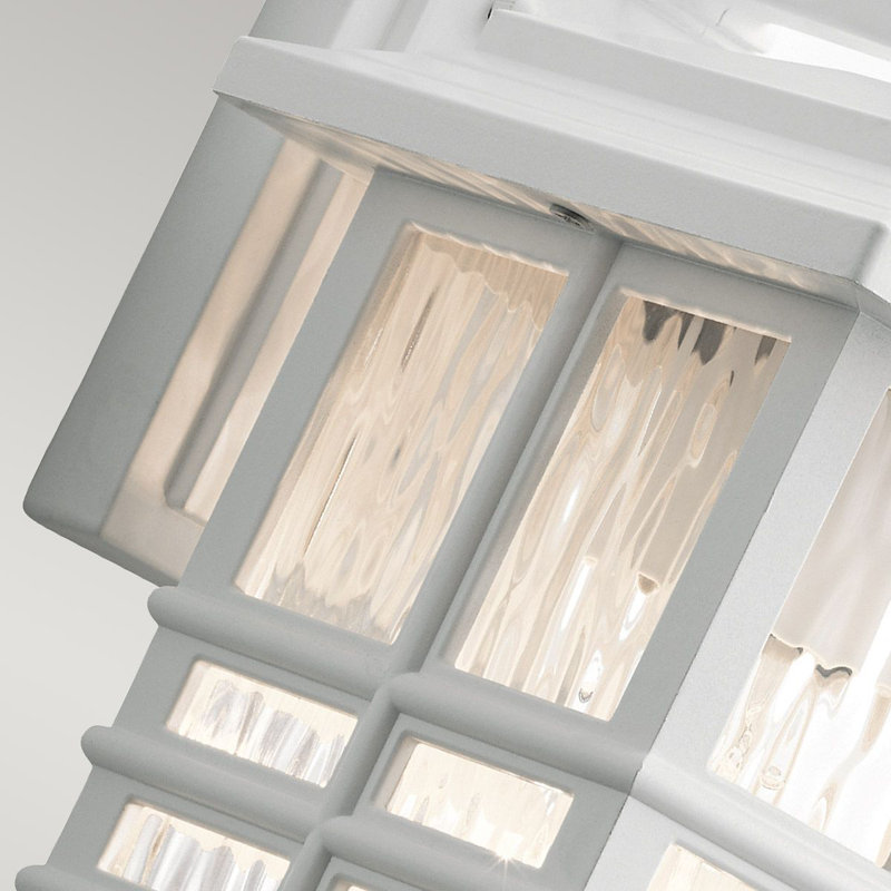 Kenwick Outdoor Wall Lantern, 30.2cm H x 16.5cm W x 19cm D, White