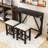 Betsons 3 - Piece Dining Set, Dining Table with USB Port and Upholstered Stools-1254887117-1254887119-1254887118