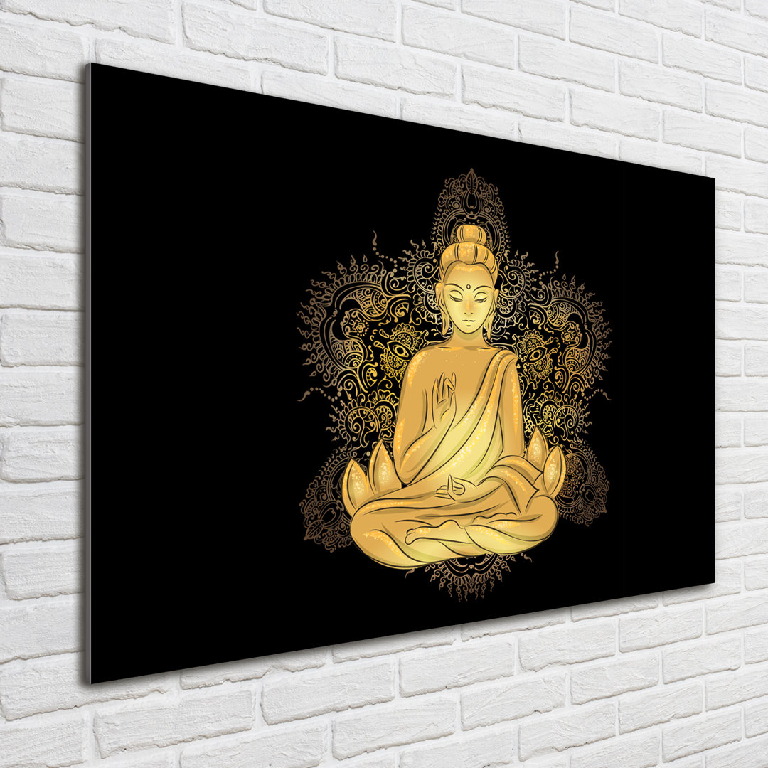 Glasbild Sitting Buddha