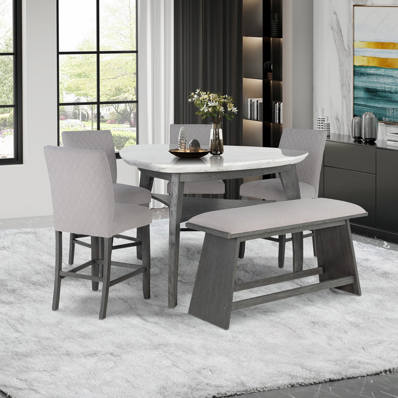 Jasmine Grey Bar bench