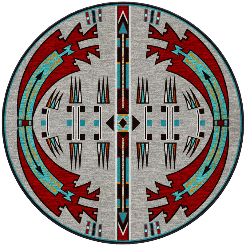 Southwestern Indoor Rug, Round 7'7"