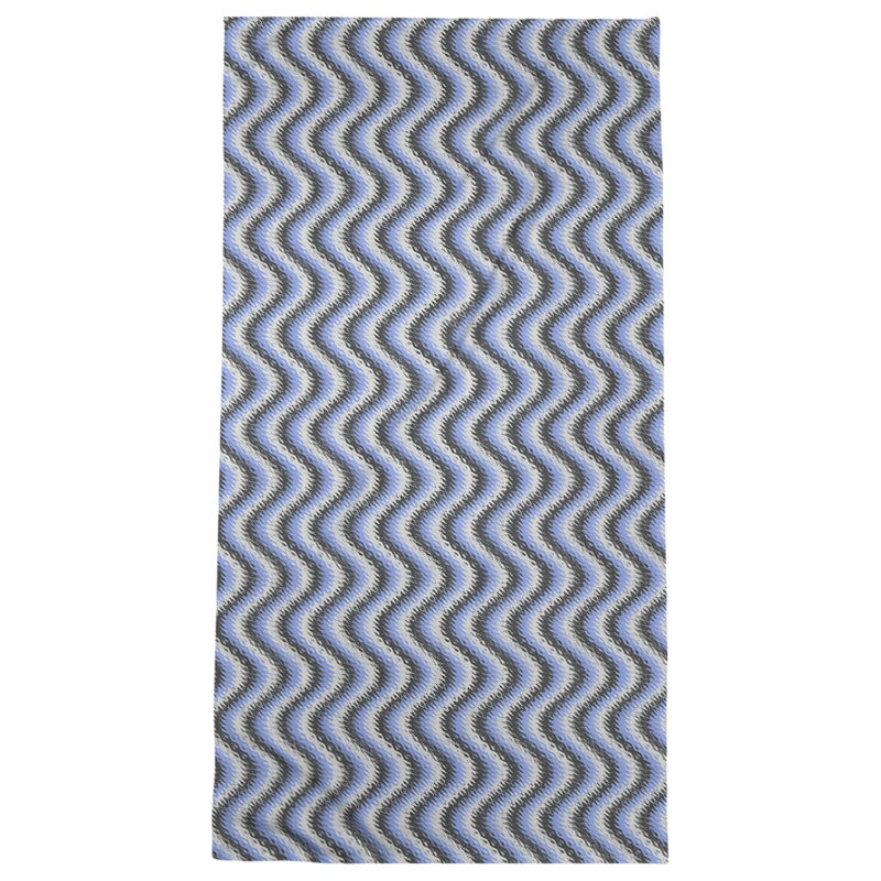 Katelyn Elizabeth Beach Towel, Black/Blue