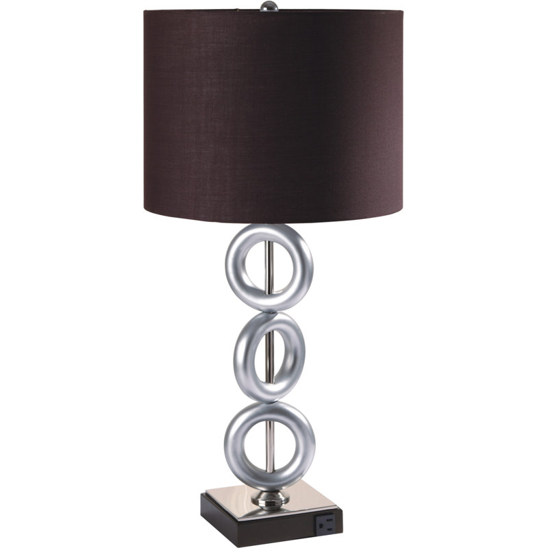 UNE PAIRE DE 3 ANS EN ARGENT 29 "AVEC LAMPE DE SORTIE DE TABLE (2PC / CTN)