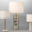 Lampe de table argentée 28 "
