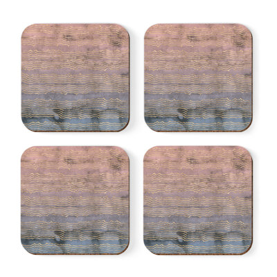 Cork Square 4 Piece Coaster Set