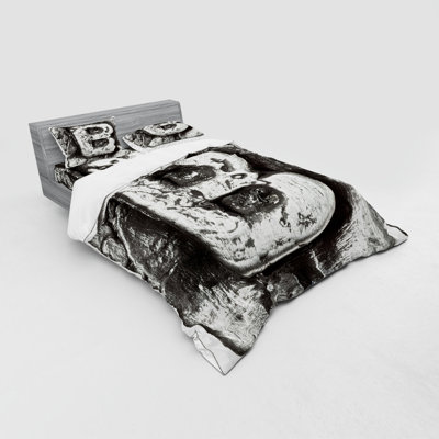 Letter Polyester Paisley Duvet Cover