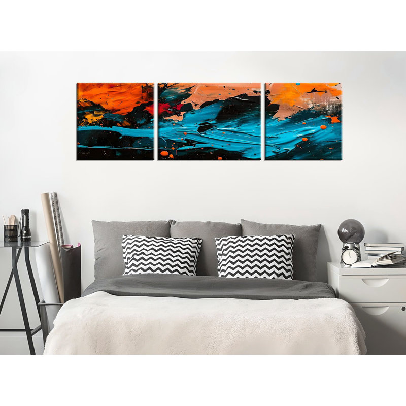 Elegant 3-Piece Decorative Canvas Painting Set, 100% Wooden Frame, 11.8 x 11.8 inches (2 Pieces) & 11.8 x 15.7 inches (1 Piece) | 50% Cotton / 50% Polyester, Stunning Digital Print | Perfect for Home Décor & Living Spaces
