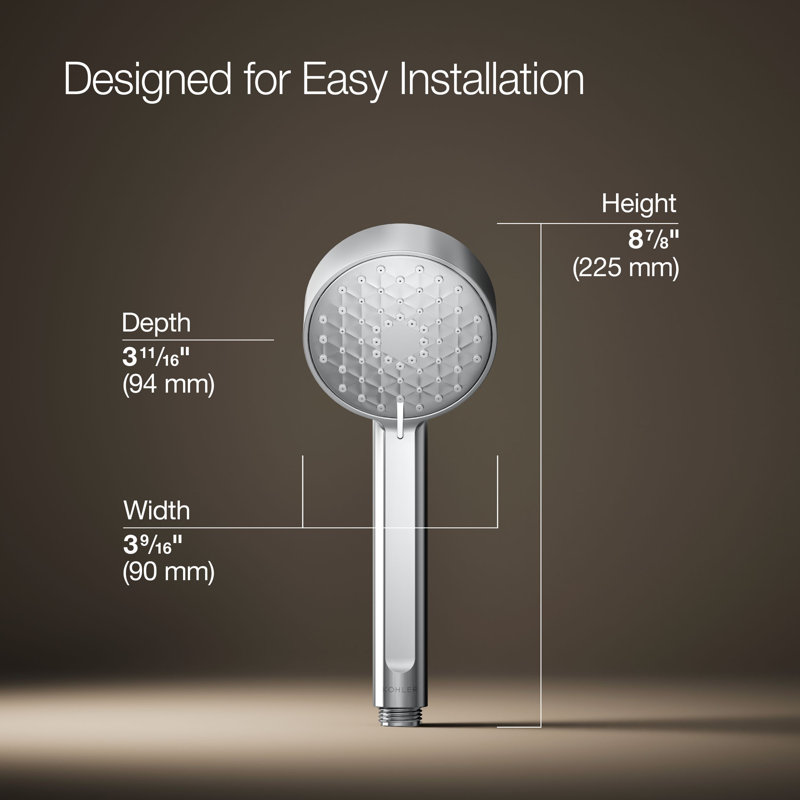 Awaken B90 1.75 Gpm Multifunction Handshower, Polished Chrome
