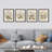 Vintage Wildflowers Bouquet Antique Botanical Floral Pictures Framed Paper 4 Pieces Print Wall Art-97770292-97770293