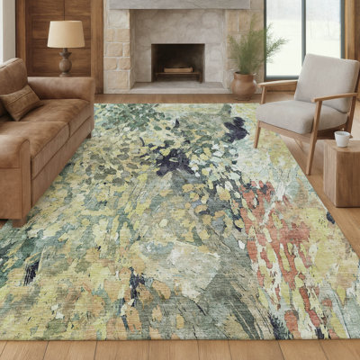 Tapis moderne lavable à la machine intérieur / extérieur ACN2736