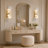Modern 4 - Light Luxury Wall Sconce With Crystal Flower Accents