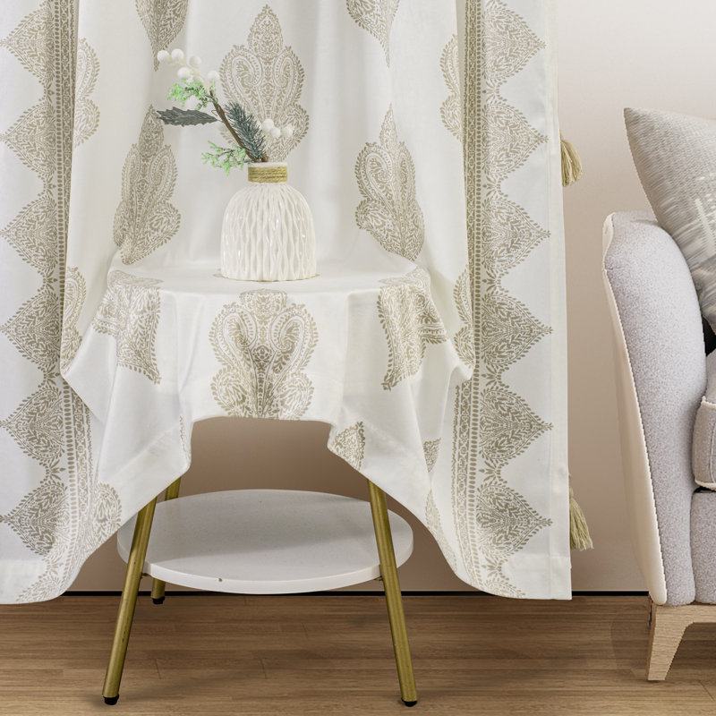 Abtal Room Darkening Curtain Pair, Champagne Beige