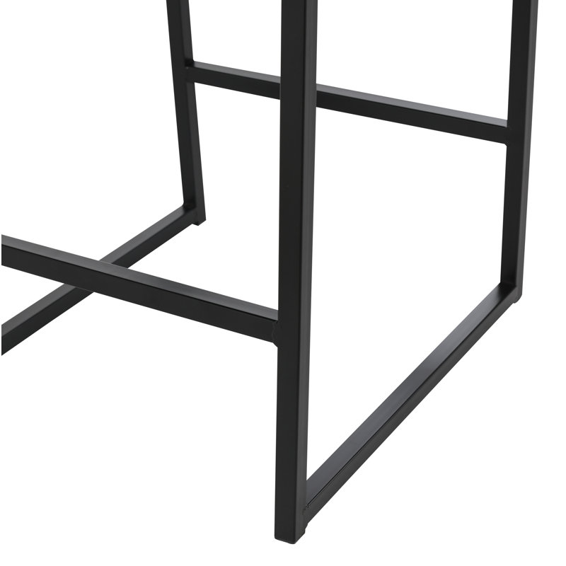 Oona Vegan Leather Bar & Counter Stool, Dark Gray, Counter Stool (26.2” Seat Height)