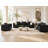 Configurable Vegan Leather Living Room Set-548565093