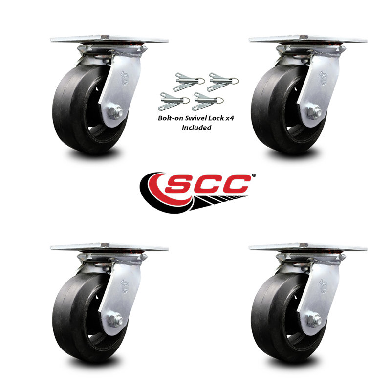 Rubber on Steel Caster