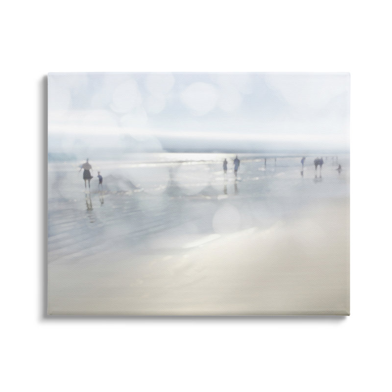 «Summertime Beach Bokeh Effect Sandy Shore», art mural sur toile tendue par Horizon, L 20 po x H 16 po, Toile tendue