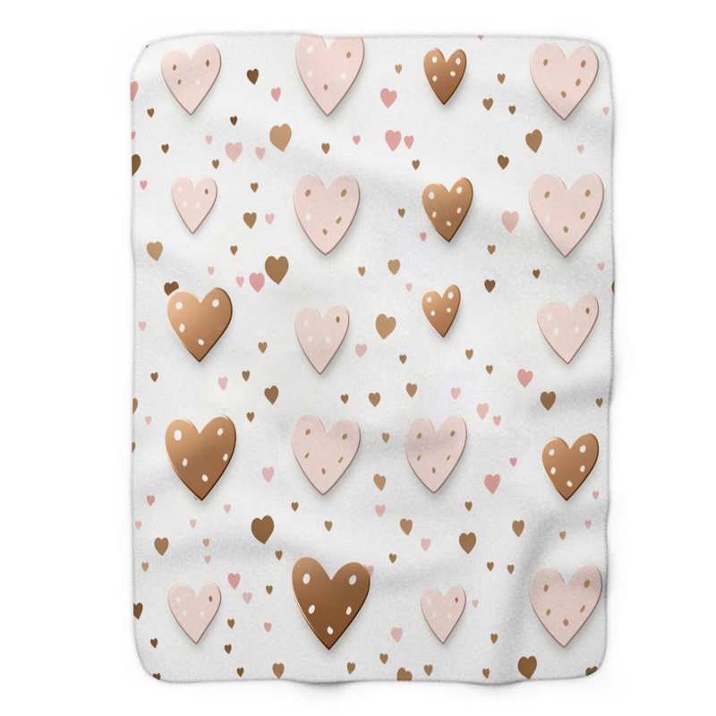 Charmant valentine - couverture Sherpa de qualité supérieure 1 pièce WB_FL_100624_0141, L 50 po x L 60 po