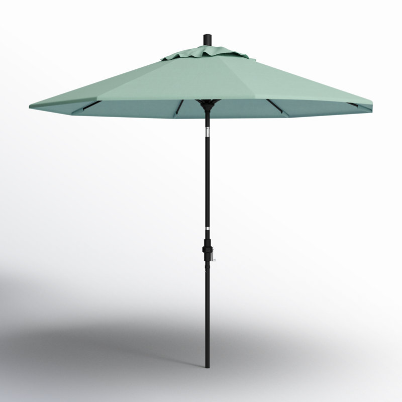 Roverta 9' Market Sunbrella® Umbrella, Canvas Spa Sunbrella® Canvas, Black