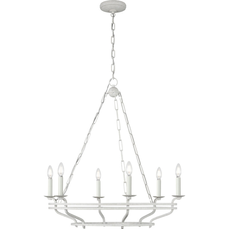 Chapman and Myers Casual Brighton Chandelier, 32, Aged Pewter